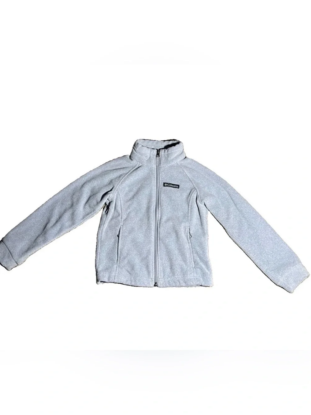 Columbia Kid’s Unisex Fleece Zip Up Sweater Size XS Gray